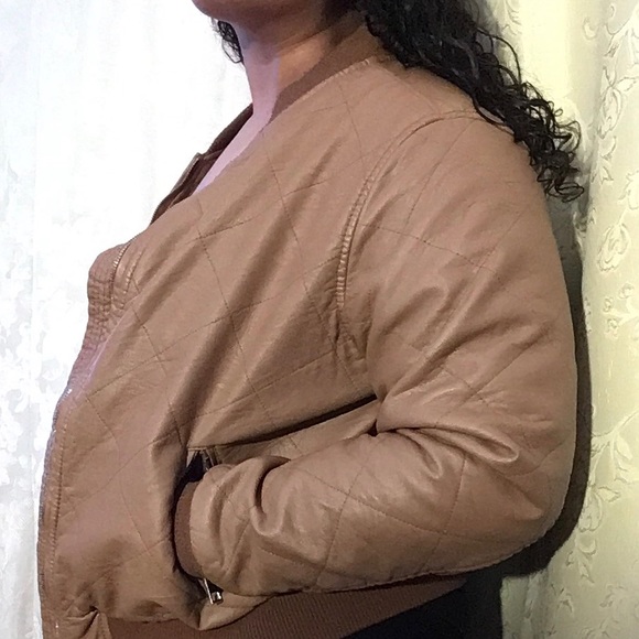 Brown Bomber Jacket - Picture 2 of 4